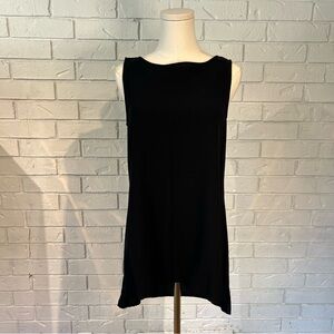 Eileen Fisher 100% Silk Black Sleeveless Tunic Women’s XS